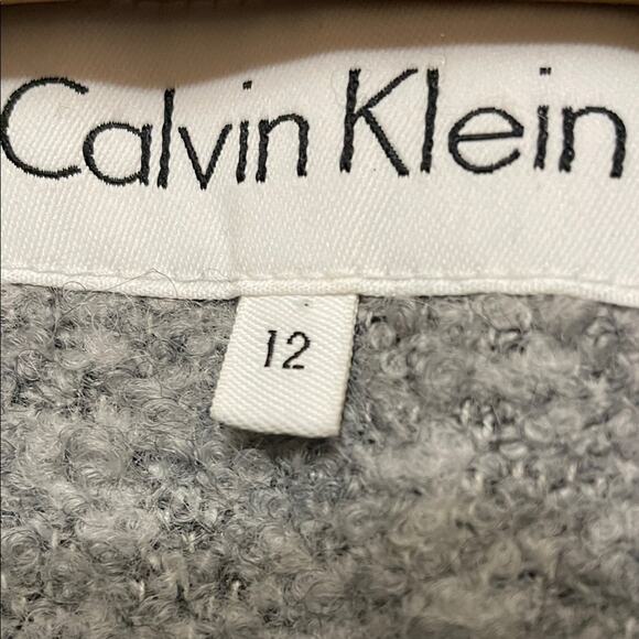 Calvin Klein Gray Wool Blend Double-Breasted Pea Coat. 12 - Picture 2 of 4